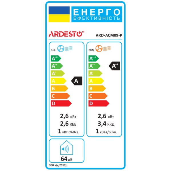 Фото - Кондиционер мобильный Ardesto ARD-ACM09-P White